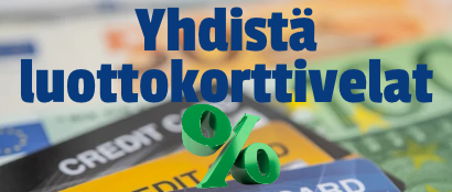 Yhdistä luottokorttivelat kuva Yhdistelylaina Laskuri